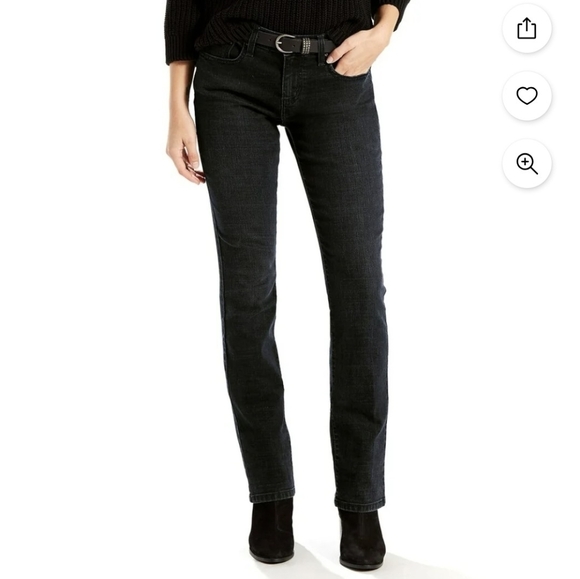 Levi's Denim - Levis 505 Straight Leg Black Jeans Sz 30 Tall *D7